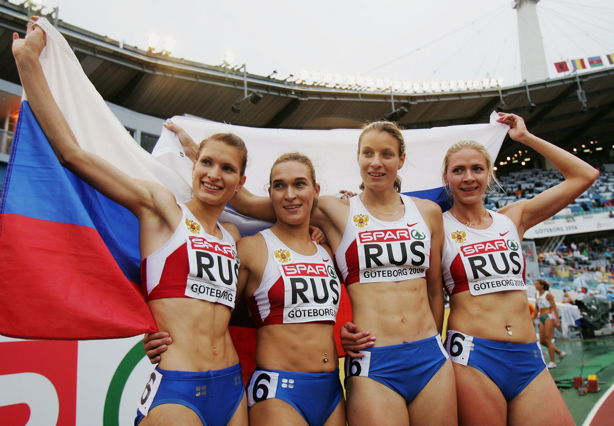 Athletes from Russia and Belarus are banned from competing at European Athletics events ©Getty Images