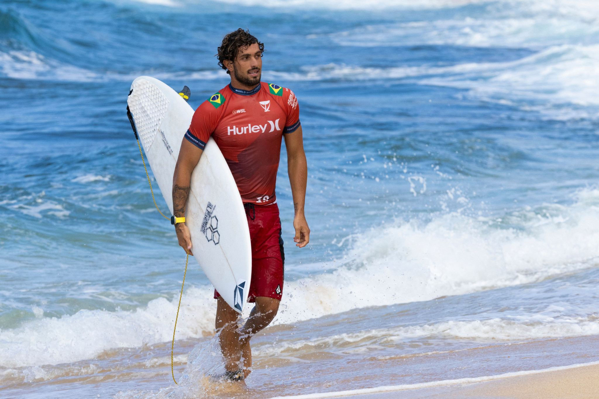 João Chianca Is second in the standings of the World Surf League after his victory in Portugal ©Getty Images