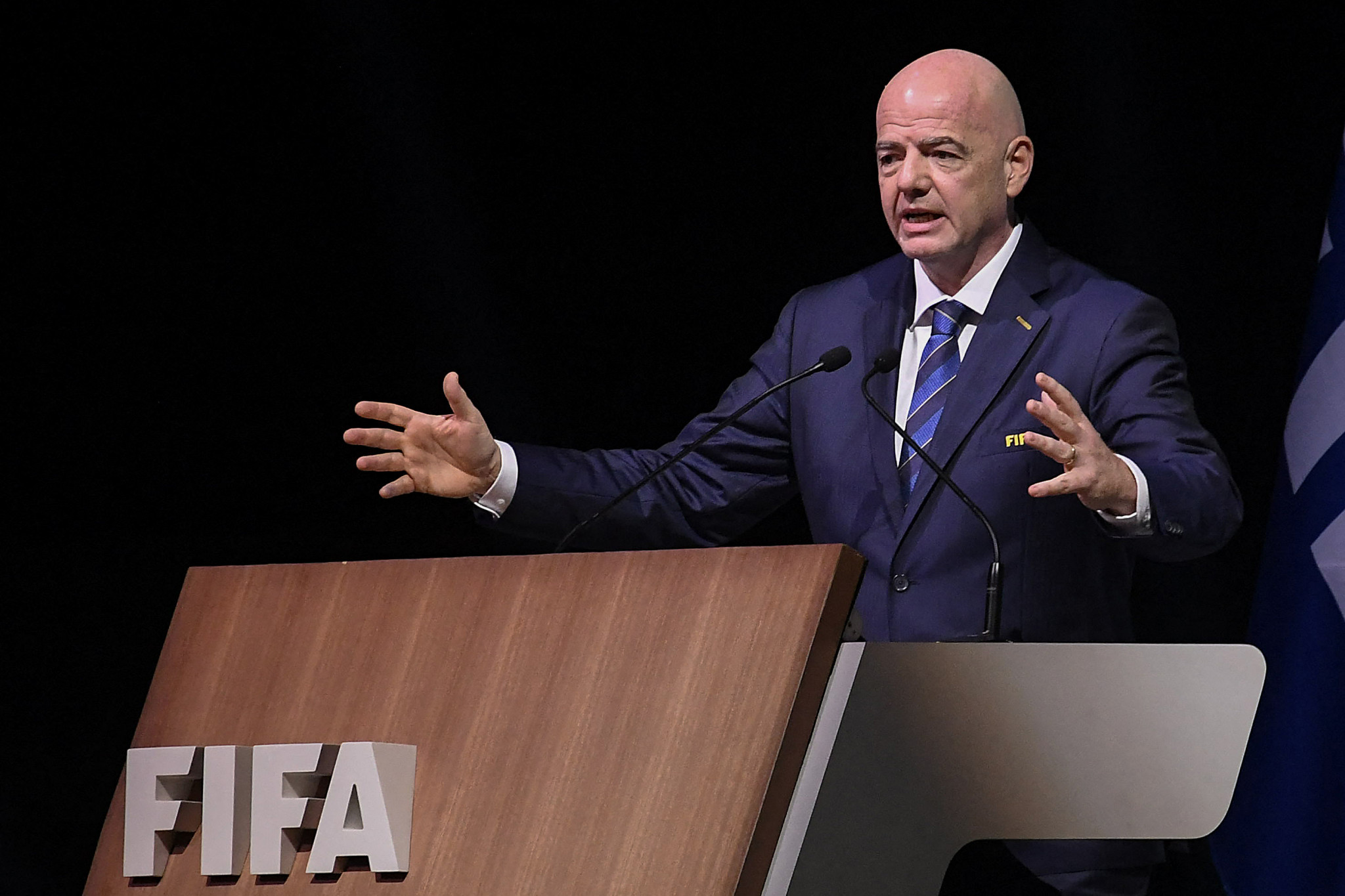 Although the FIFA President is limited to three four-year terms, FIFA's Council ruled that Infantino's first three years in office do not count as a term because Sepp Blatter won the 2015 election, meaning he could remain in the Presidential role until as late as 2031 ©Getty Images