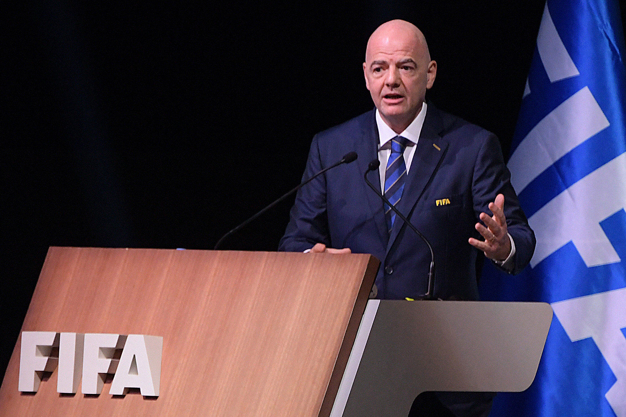 He also promised revenues of $11 billion for FIFA in the next four-year cycle, and there are plans for more football including an expanded men's Club World Cup from 2025 ©Getty Images