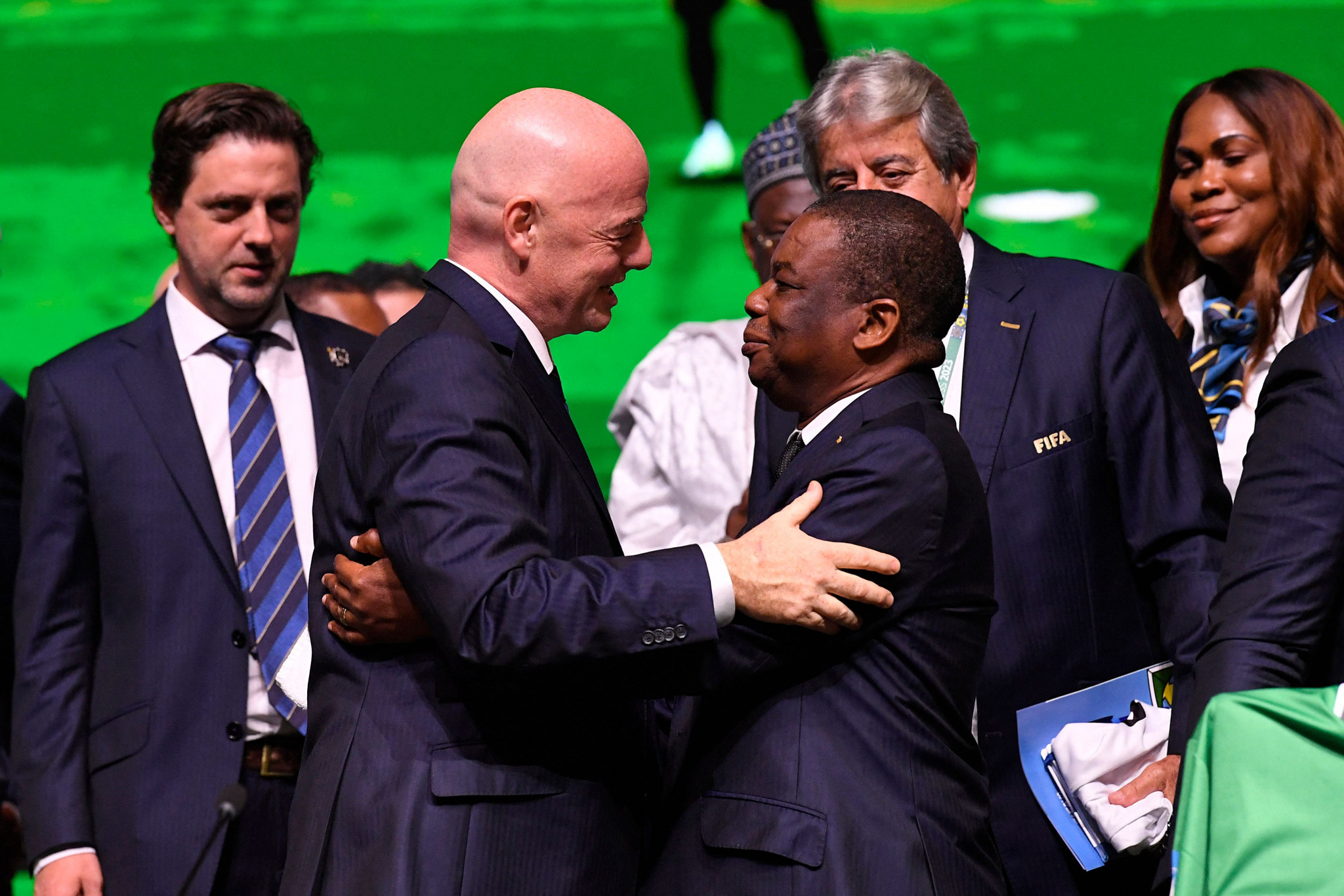 He was congratulated by delegates after FIFA secretary general Fatma Samoura's outburst, exclaiming 