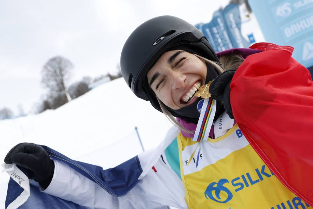 France's world champion Perrine Laffont won at the Freestyle Ski Moguls & World Cup finals in Almaty but had to settle for second place overall in the women's single moguls standings ©Getty Images