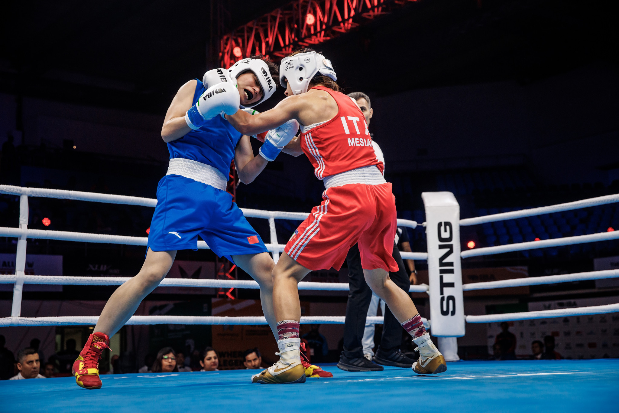 China's Yang Weng pulled off one of the shots of the tournament so far when she defeated former world featherweight champion Alessia Mesiano of Italy ©IBA