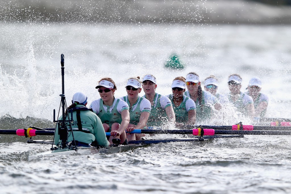 Cambridge came perilously close to sinking in the women's boat race ©Getty Images