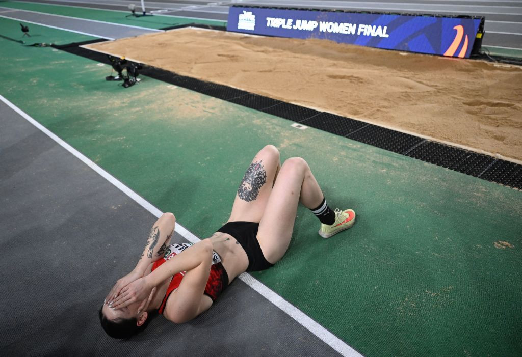 The home triple jump victory in the European Athletics Indoor Championships this month by Tuğba Danışmaz was overwhelming for both athlete and host country ©Getty Images