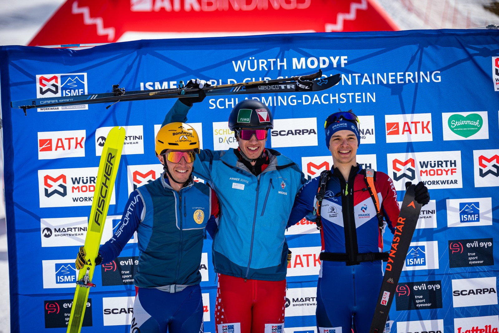 Switzerland's Arno Lietha won the men's sprint race at the International Ski Mountaineering Federation World Cup at the Austrian resort of Schladming ©ISMF