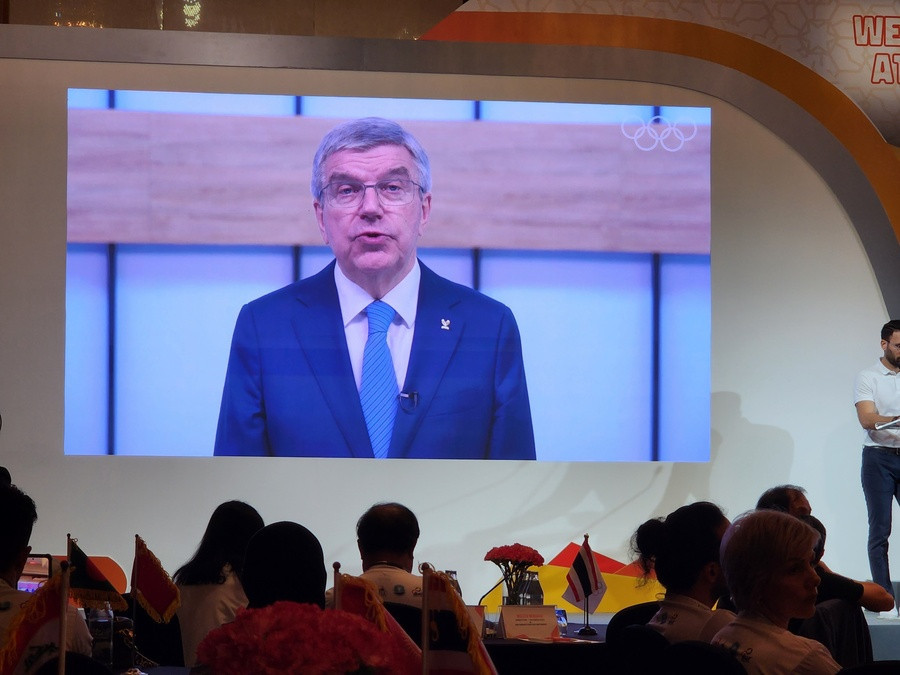 IOC President Thomas Bach praised the OCA for "leading by example" on the engagement of its athletes ©OCA