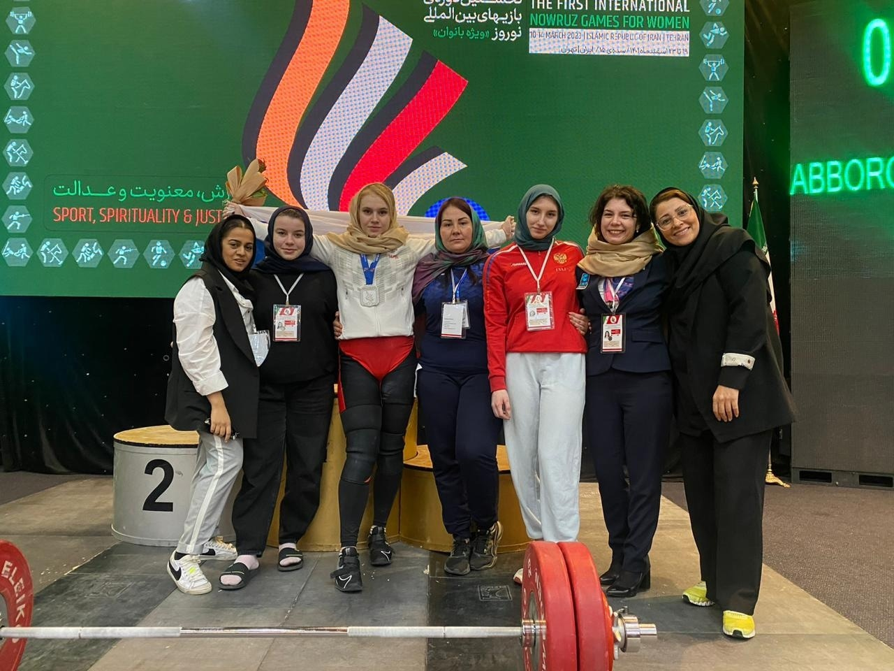 A group of Russian competitors took part last week in a women-only weightlifting competition in Iran, but it is not recognised by the IWF ©FATR