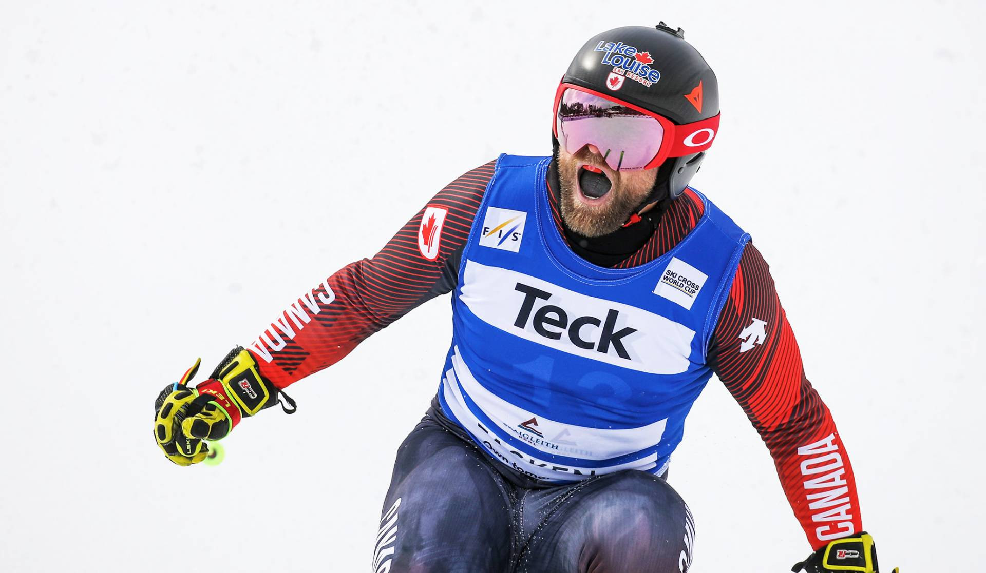 Canada's Brady Leman, who had announced his retirement earlier in the week, won his final race at the FIS Ski Cross World Cup in Craigleith ©Alpine Canada 