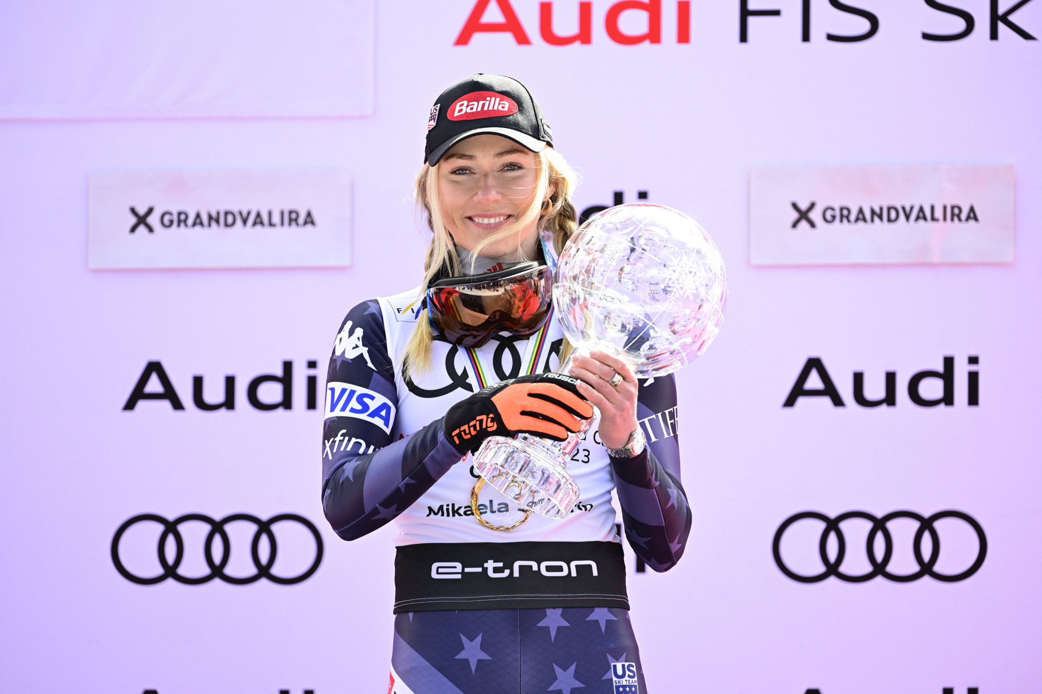 Mikaela Shiffrin secured a second giant slalom Crystal Globe of her career ©Getty Images