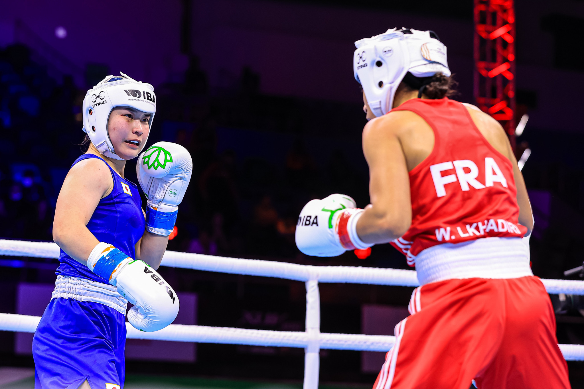 Japan's Tsukimi Namiki suffered a shock defeat to Wassila Lkhadiri of France ©IBA