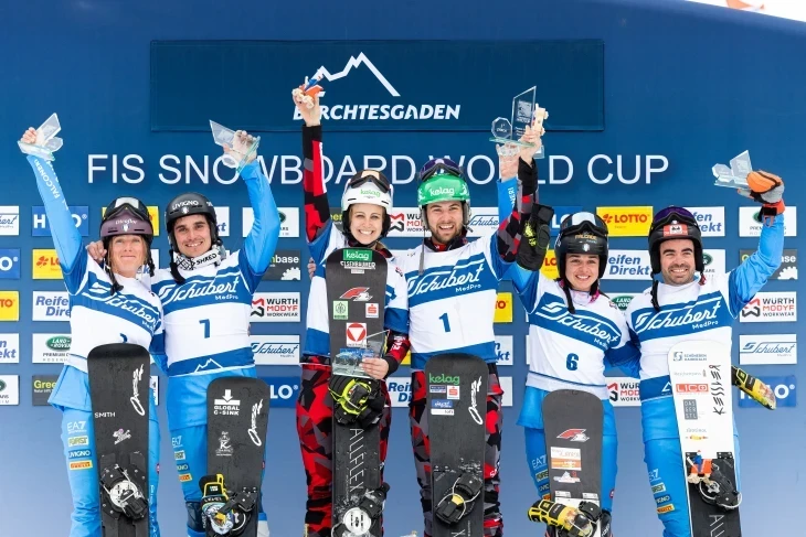 Austrian duo Obman and Schöffmann win final snowboard parallel World Cup event of season