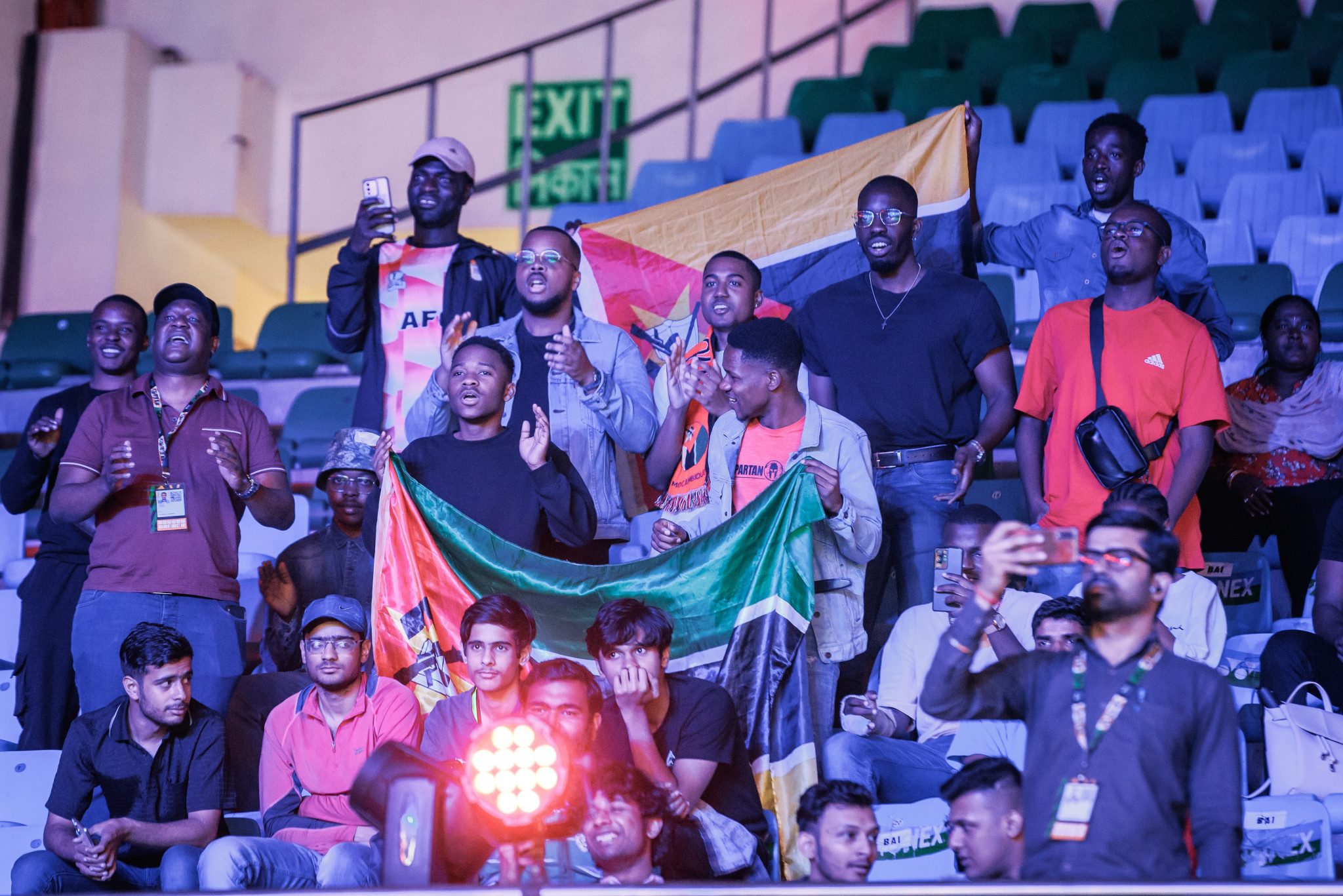 Mozambique fans made plenty of noise as they got behind middleweight top seed Rady Gramane ©IBA