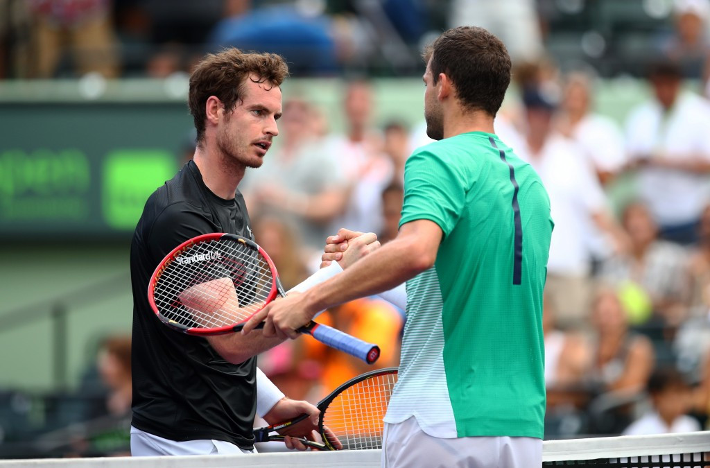 Andy Murray, left, was beaten by Bulgaria's Grigor Dimitrov ©Getty Images