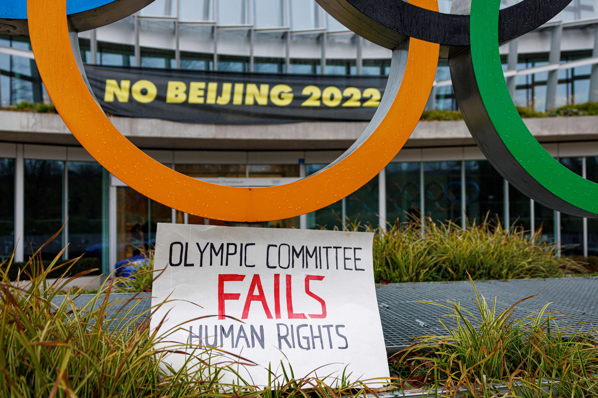 The International Olympic Committee have often faced protests about their position on human rights ©Getty Images