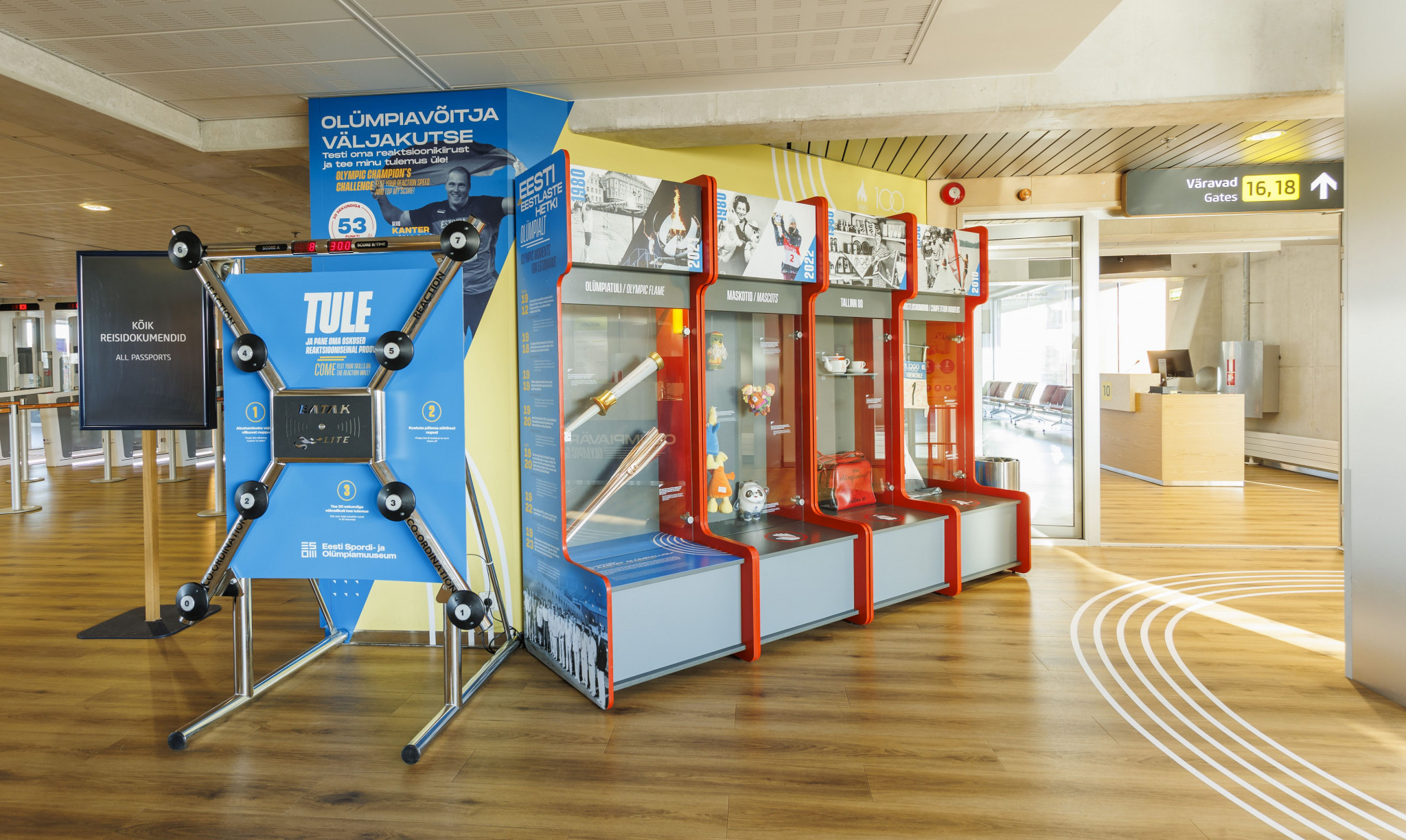 The Estonian museum at the airport is a mixture of history and interactive displays ©Estonian Olympic Committee