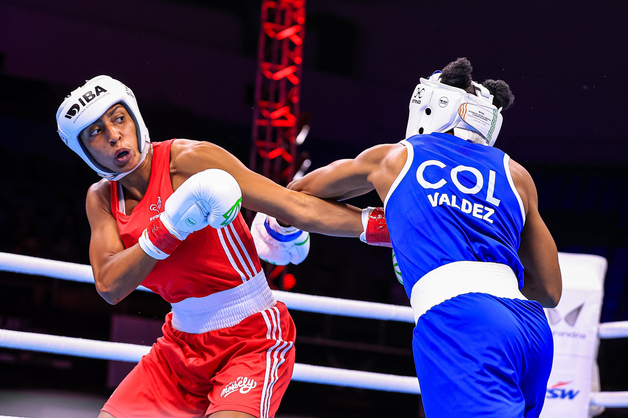 French star Estelle Mossely was beaten by Colombia’s Angie Paola Valdés in the round of 16 in New Delhi ©IBA