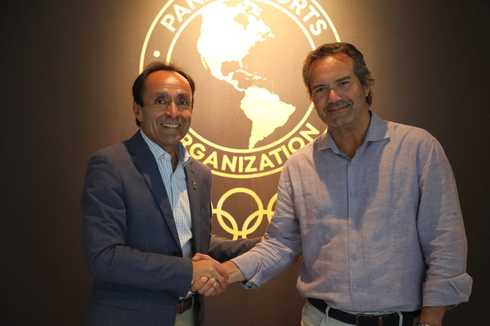 Neven Ilic and Jaime Pizarro met for two hours to discuss the details of Santiago 2023 ©Panam Sports