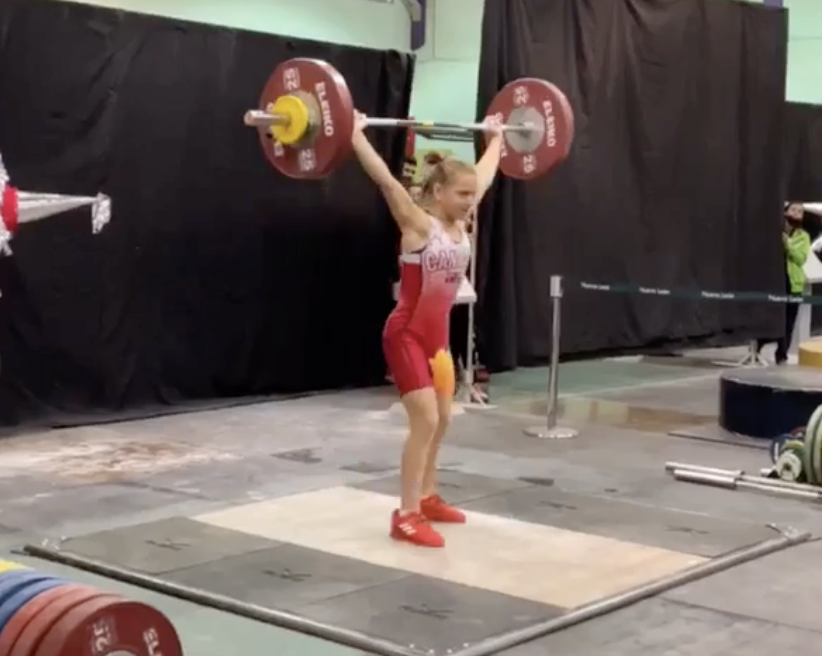 Twelve-year-old Emily Ibanez Guerrero is a rising star in weightlifting ©Ciro Ibanez 