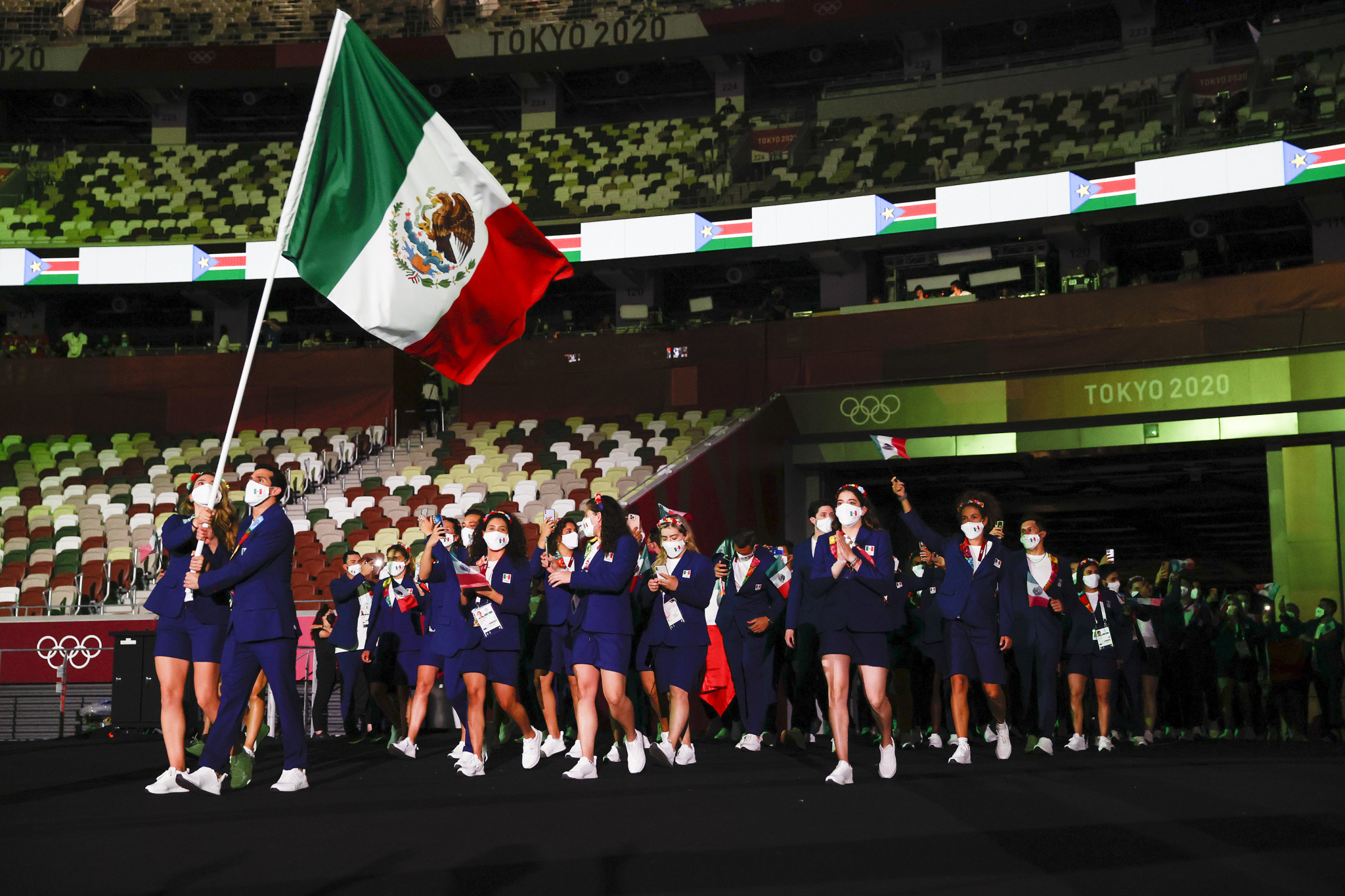 A relay was held to mark the deal between the Mexican Olympic Committee and the French Embassy  ©Getty Images