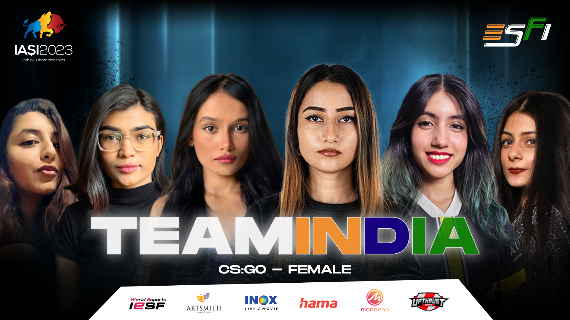 India's Top-G triumphed in the CS:GO tournament at the National Esports Championships to become the first female team from the country to qualify for the World Esports Championships ©ESFI