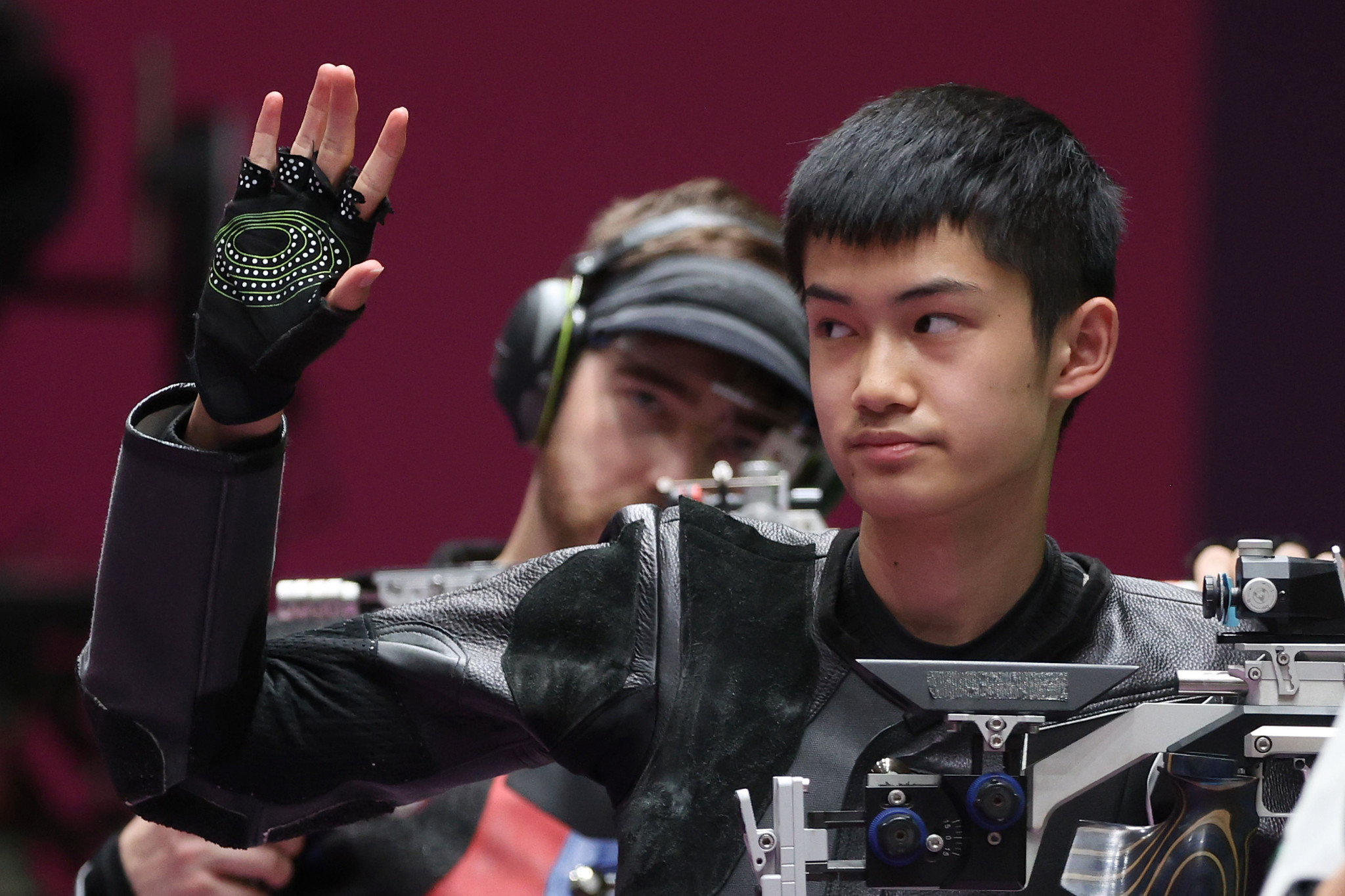 China's Olympic silver medallist Sheng Lihao earned gold in the men's and mixed team 10m air rifle at the ISSF World Cup in Bhopal ©Getty Images