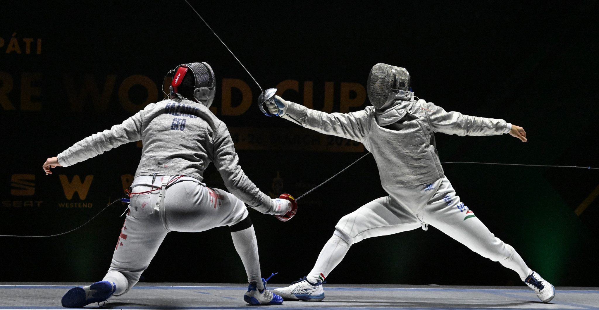 Áron Szilágyi won individual gold and team bronze at the Sabre World Cup in Budapest ©FIE