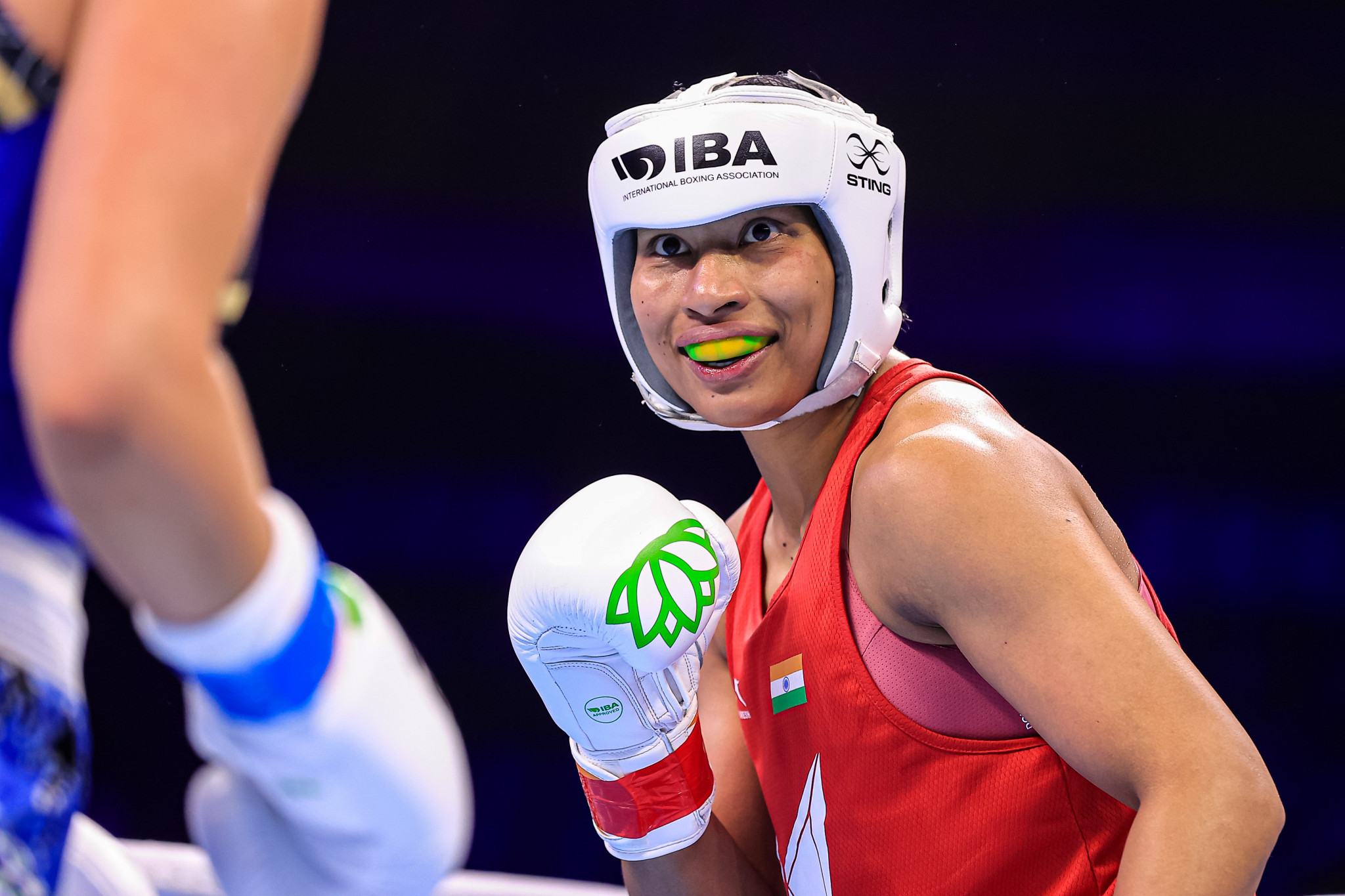 Australia's Parker won the second round and looked strong in the third only for Borgohain to be declared the winner following a bout review ©IBA