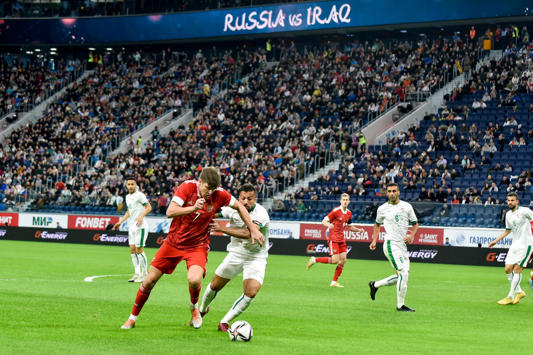Russia take victory over Iraq in first home match since 2021