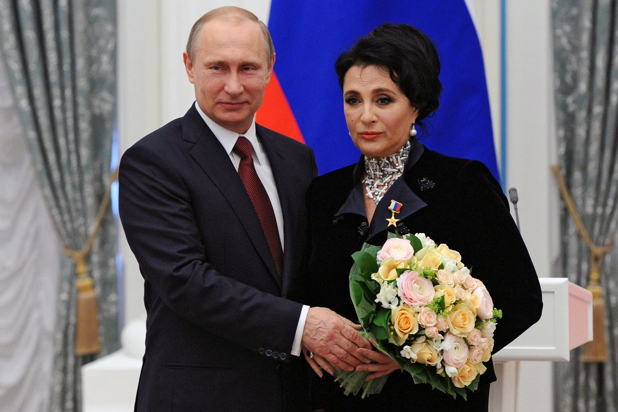 Russian Rhythmic Gymnastics Federation President Irina Viner, pictured next to the country's leader Vladimir Putin, claimed 