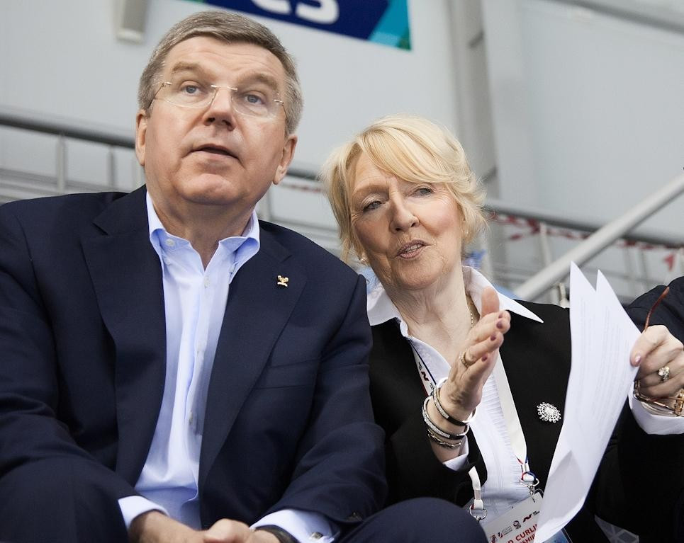 IOC President Thomas Bach will be guest of honour at events to celebrate the 50th anniversary of the World Curling Federation, where he will join its head Kate Caithness ©WCF
