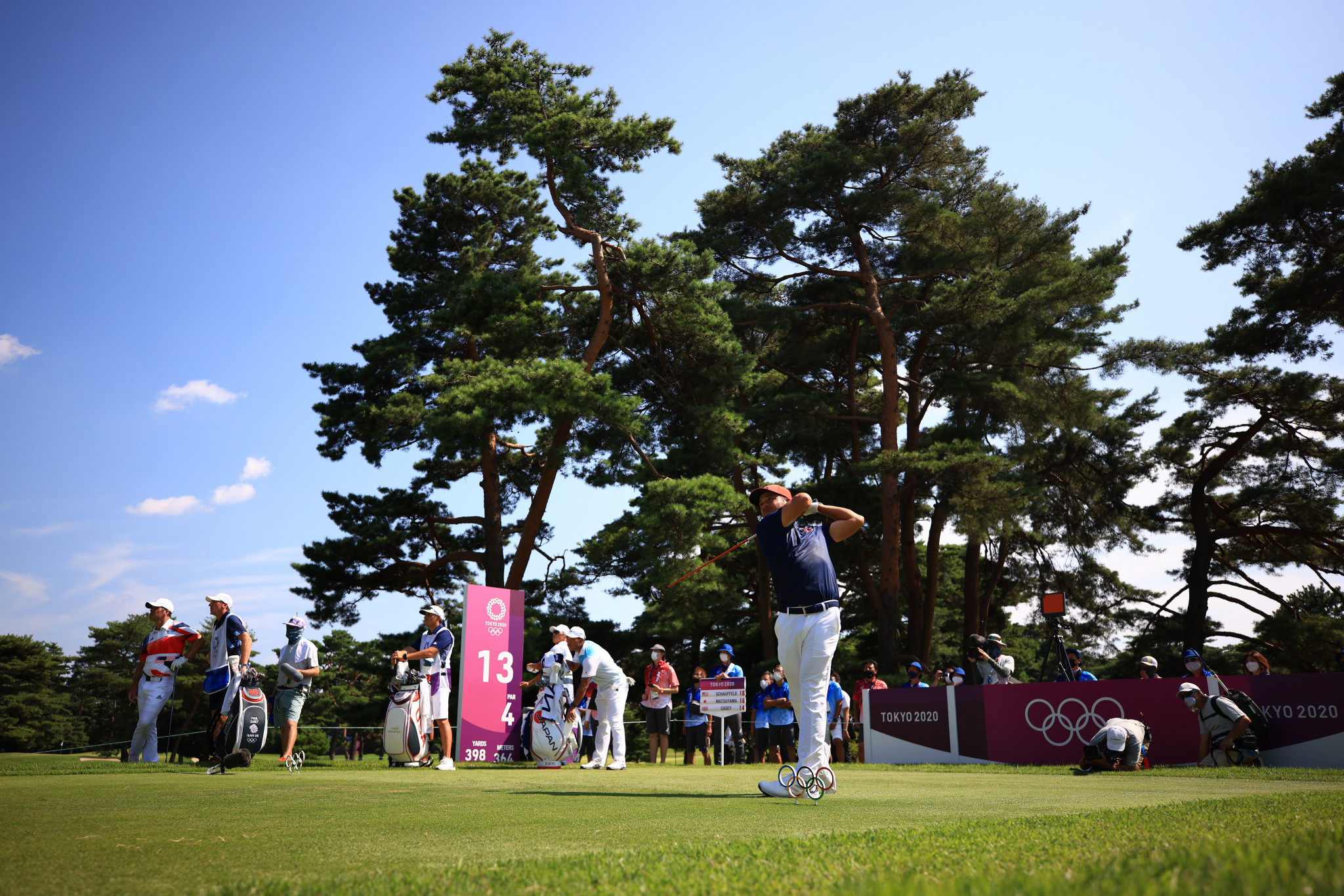 Xander Schauffele drives off the tee on the way to Olympic gold in Tokyo ©Getty Images
