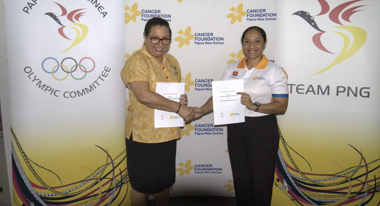 The Papua New Guinea Olympic Committee and Papua New Guinea Cancer Foundation have joined forces in a new partnership ©PNGOC