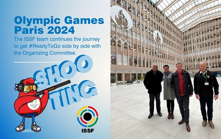 An ISSF delegation visited Châteauroux and Paris in anticipation of the 2024 Olympics ©ISSF