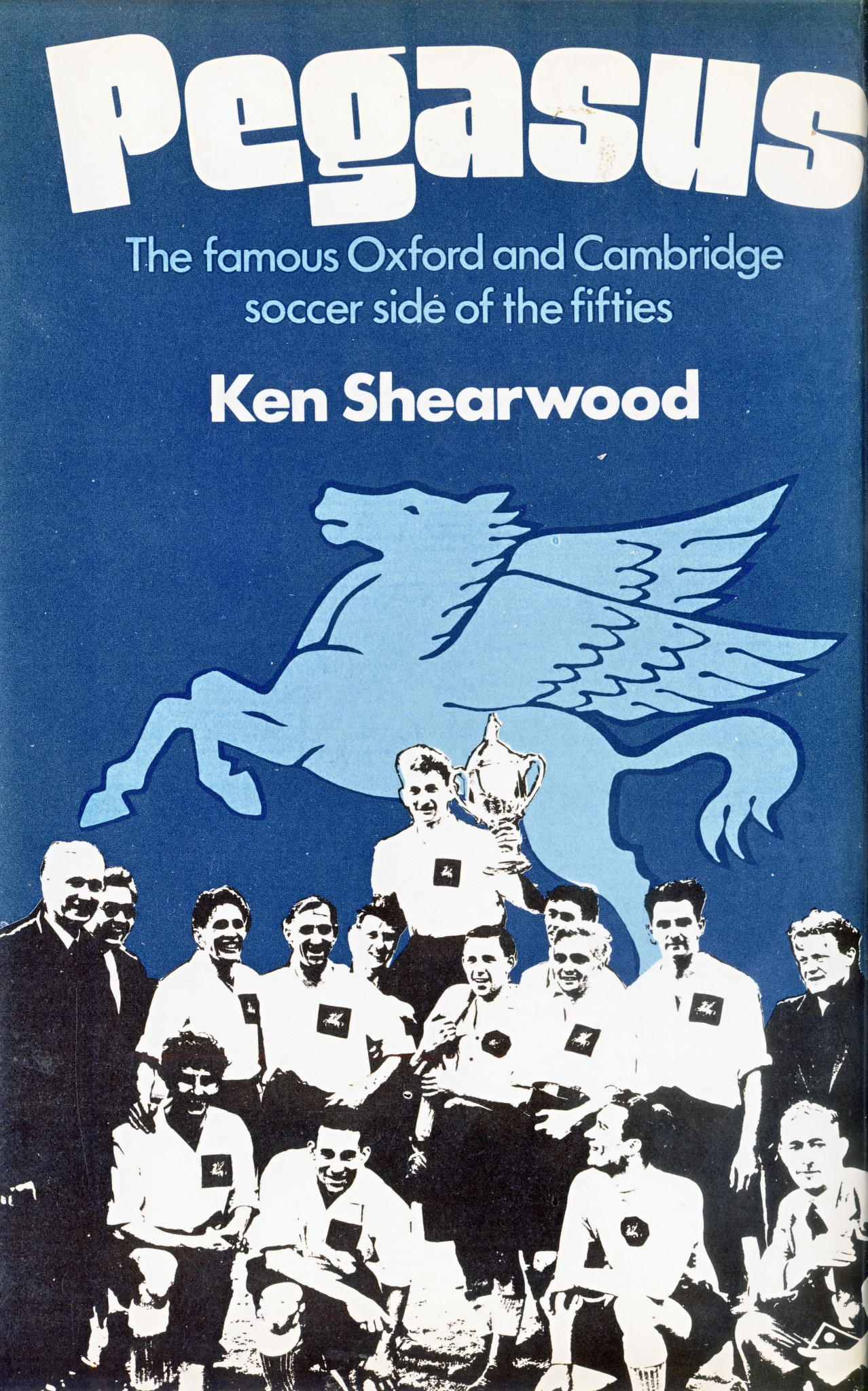 The winged horse emblem of Pegasus was depicted on a history of the club written by centre half Ken Shearwood ©Oxford Illustrated Press