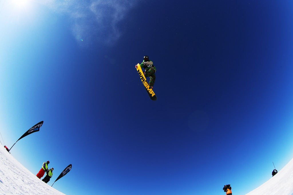 The United States' Chris Corning, pictured here competing at the Winter Games NZ, won the men's slopestyle competition today
