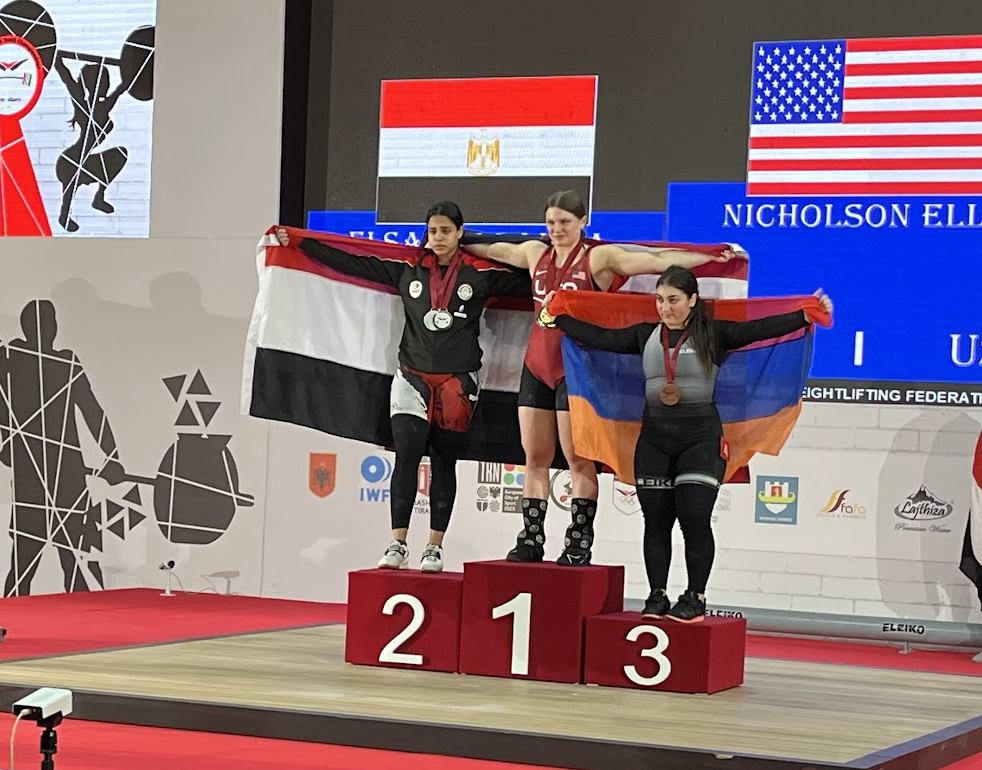 There was drama when Rahma Ahmed of Egypt was denied the chance to take top spot as her coach was too late in changing the weight ©ITG