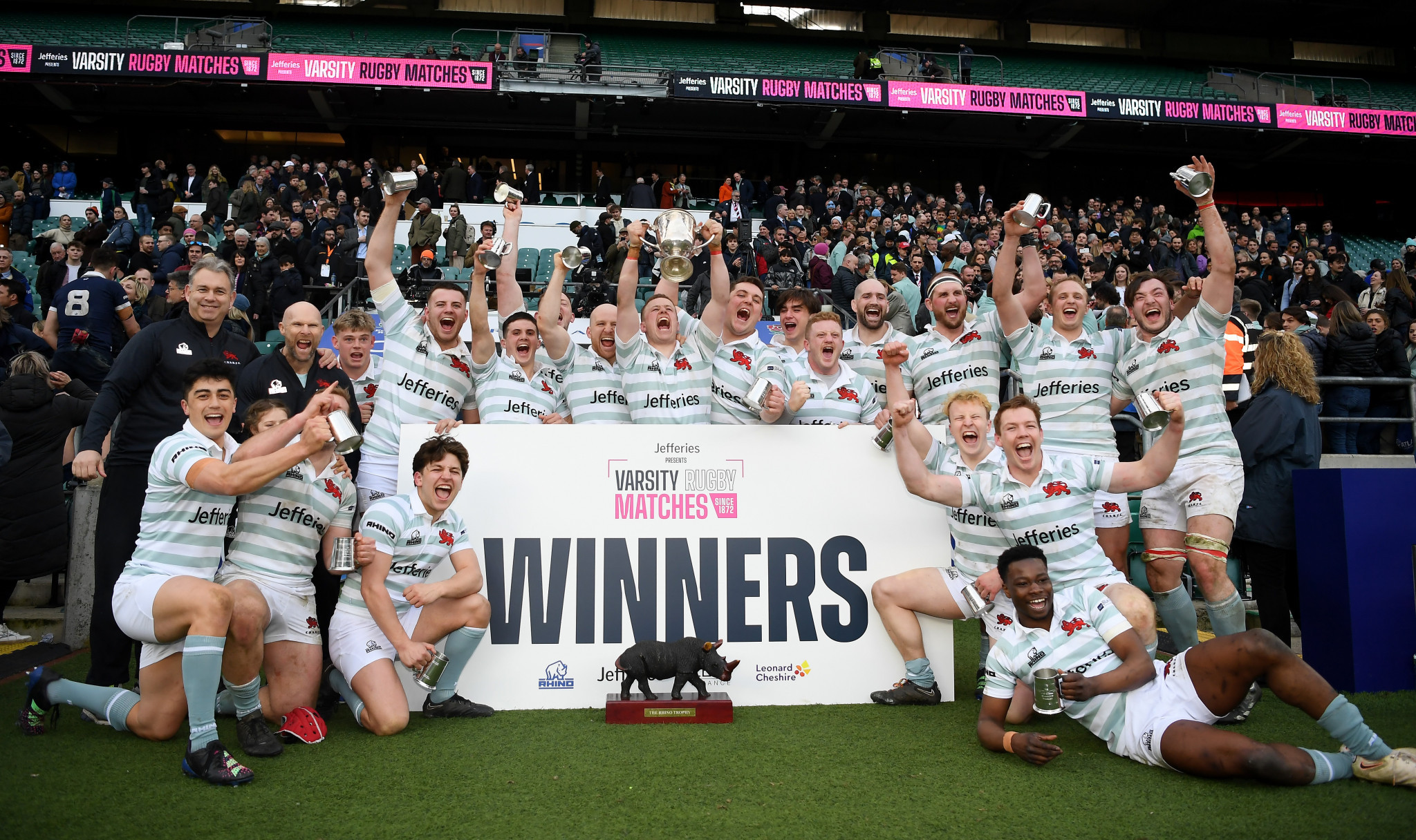Cambridge defeated Oxford to win the men's Varsity Match title at Twickenham Stadium ©Getty Images