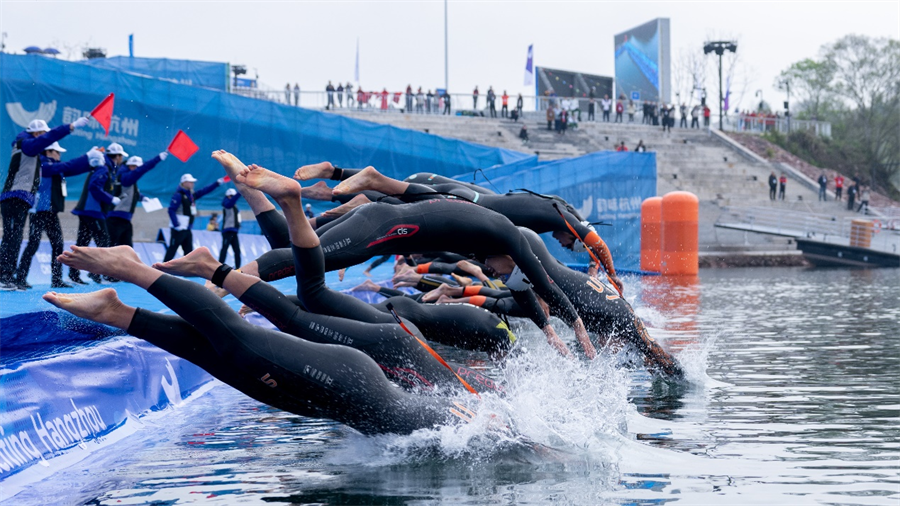 Test event held at Hangzhou 2022 triathlon venue