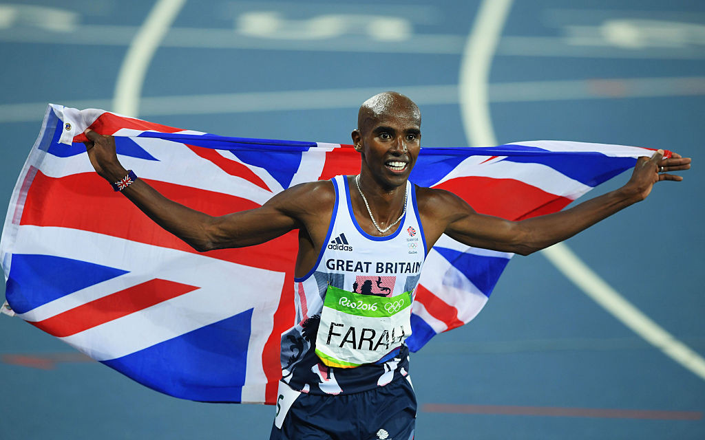 Britain's four-time Olympic champion Sir Mo Farah was beaten in a recent school sports day parents' race over 100 metres by a bloke in jeans ©Getty Images