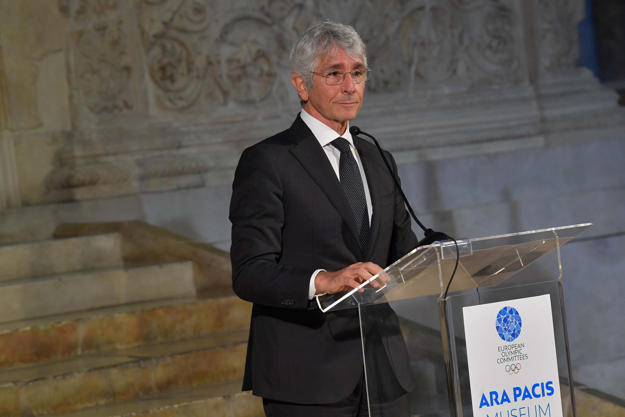 Italy's Sports Minister Andrea Abodi welcomed European Games officials to Rome for the handover ceremony ©EOC