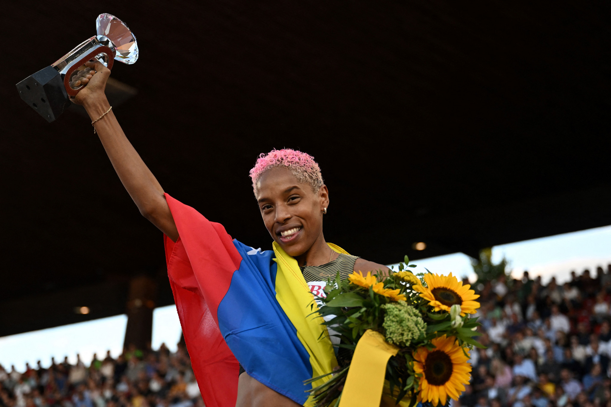Yulimar Rojas won Olympic triple jump gold in Tokyo after setting a world record ©Getty Images