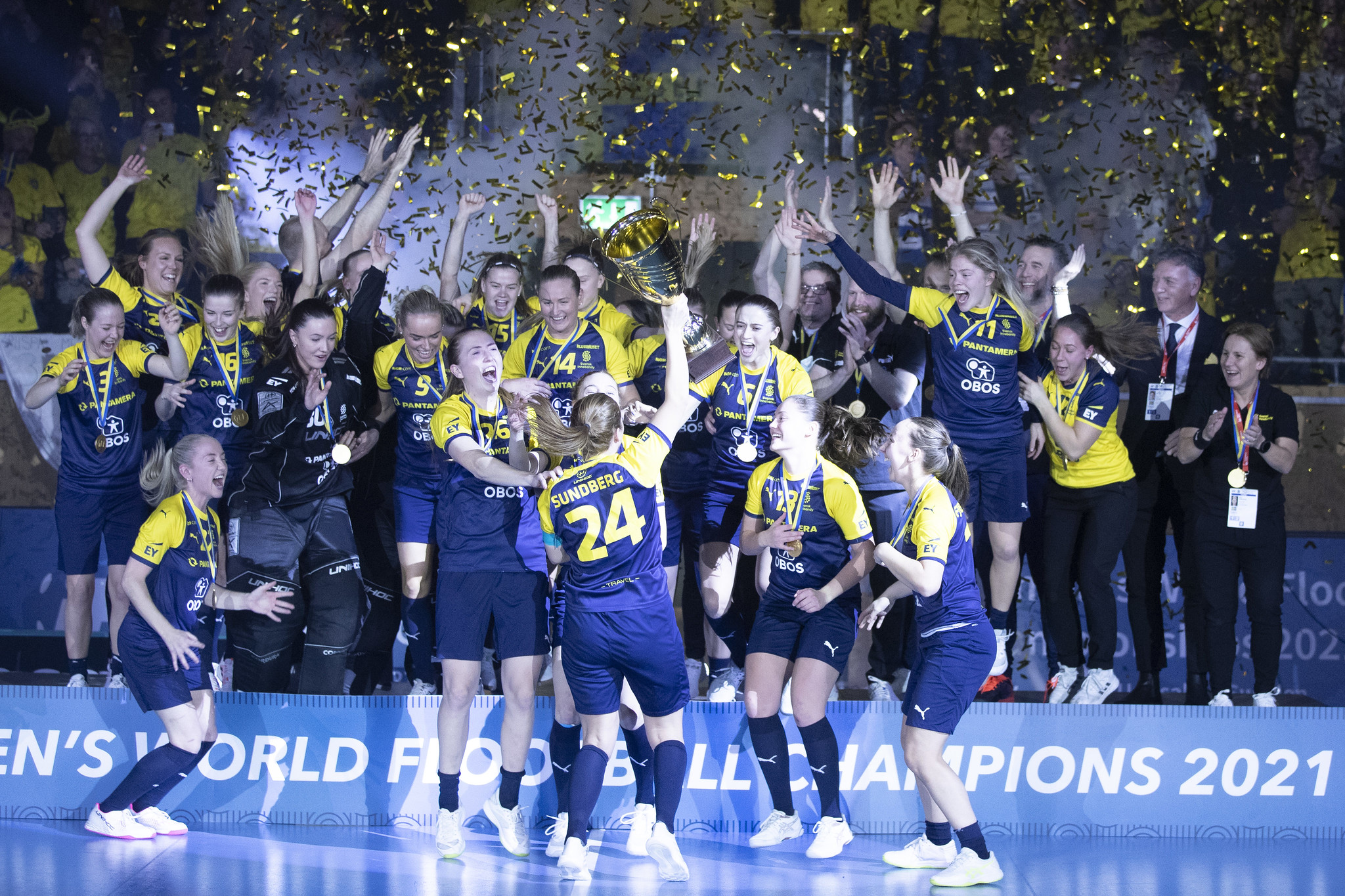 Sweden have won the Women's World Floorball Championships 10 times, including in Uppsala in 2021 ©IFF