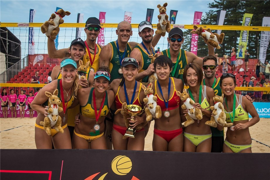 Austalian and Chinese pairings claimed gold medals at the Asian Championships ©FIVB