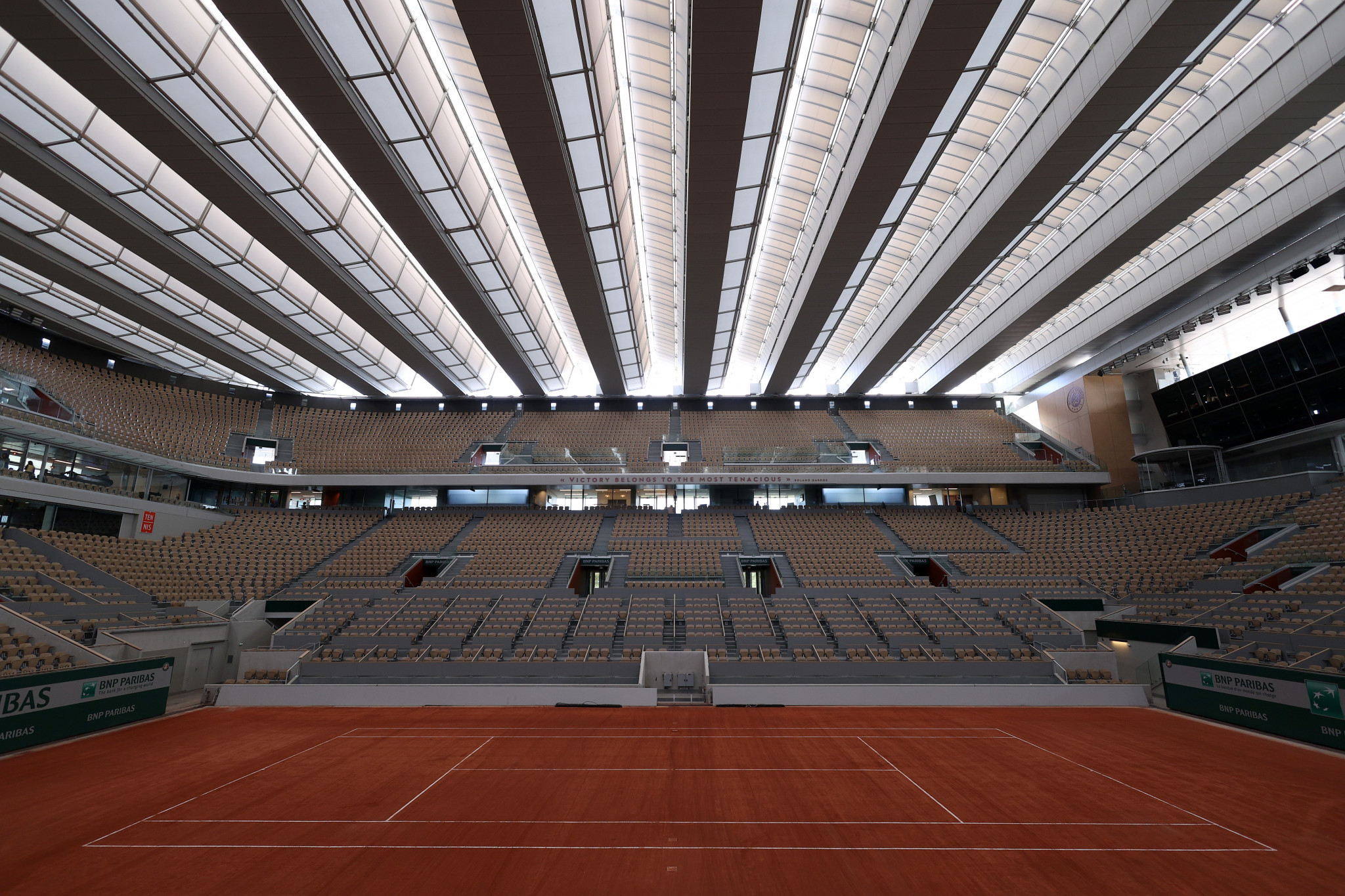 Roland Garros is due to host the first Paris 2024 operational test event, to look at the venue's ability to transform from hosting tennis to boxing ©Getty Images 
