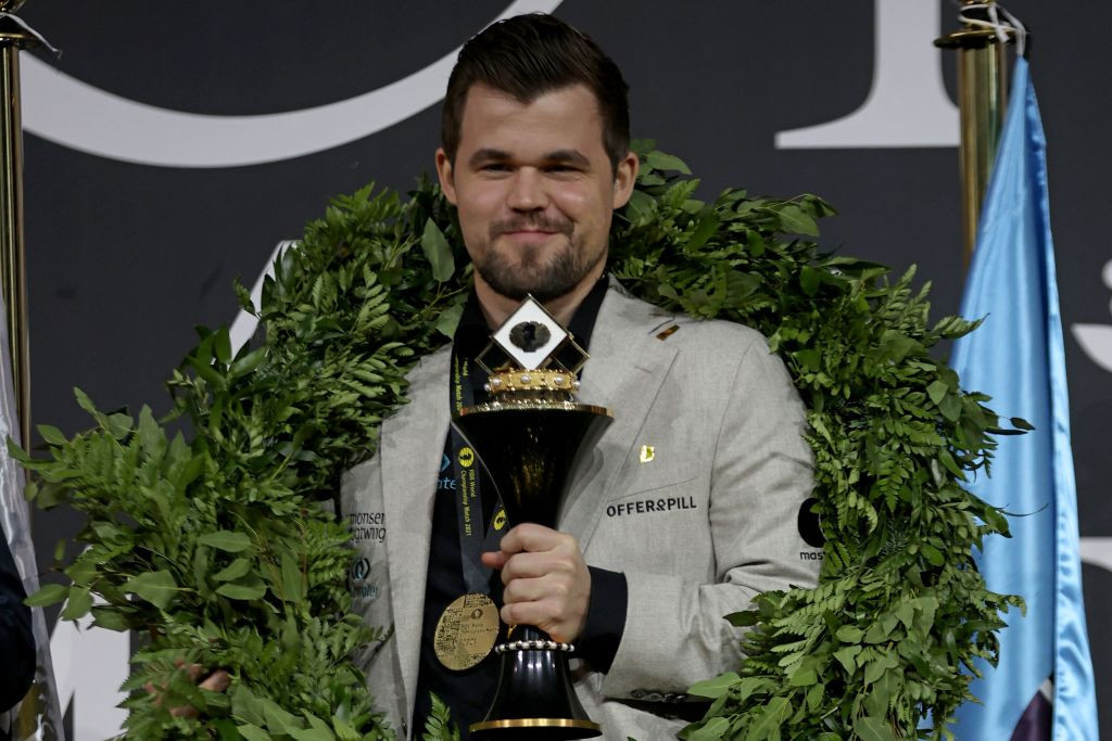 Norway's five-time men's world chess champion Magus Carlsen announced last June that he would not defend his title this year ©Getty Images