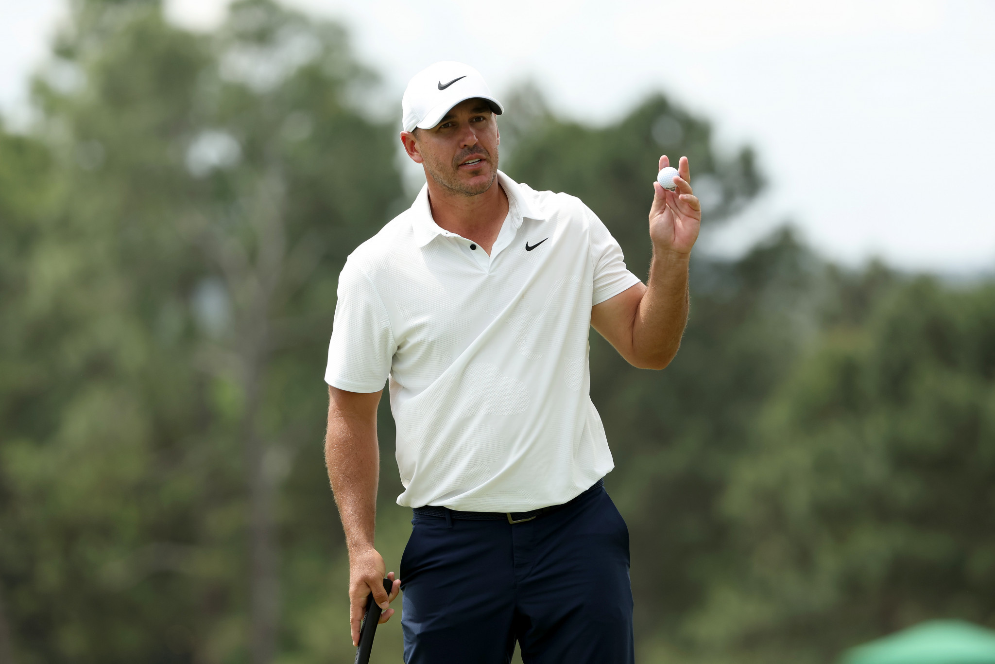 Brooks Koepka of the United States led by three shots when play ended early on day two of the Masters ©Getty Images