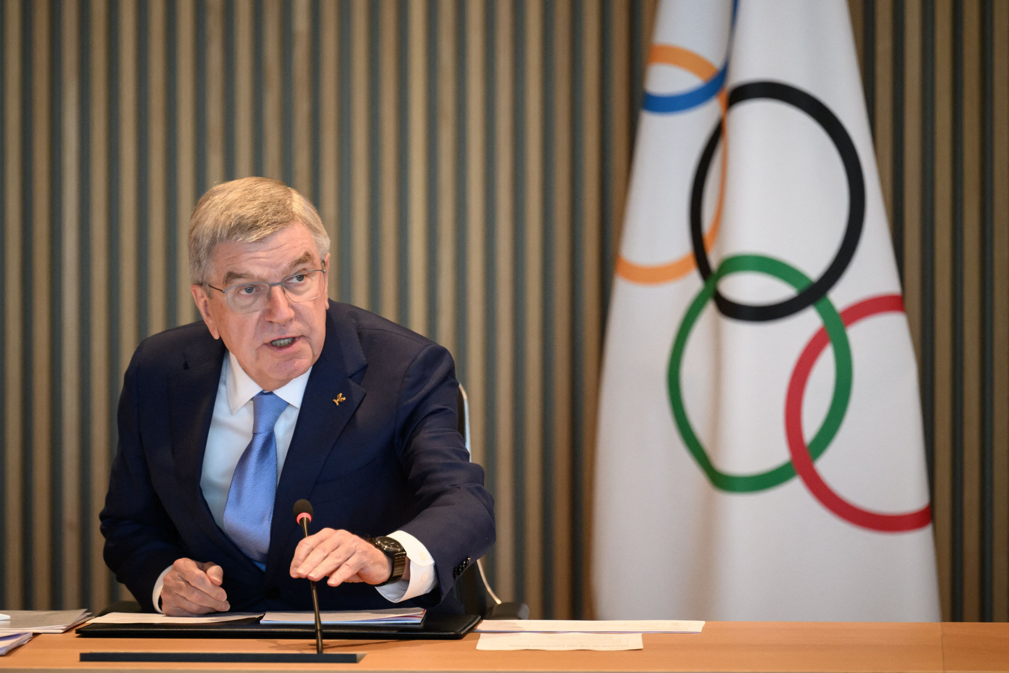 The IOC led by Olympic fencing champion Thomas Bach, recommended the return of Russian and Belarusian athletes as neutrals despite a letter from more than 300 fencers calling on them not to do so ©Getty Images