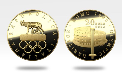 Italy has staged the Summer Olympics only once, in Rome 1960, which is marked with a coin including the she-wolf, the symbol of the country's capital ©Milano Cortina 2026