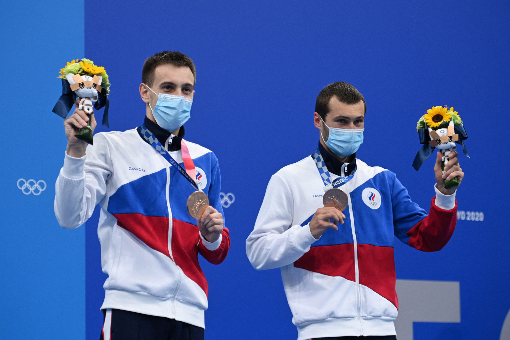 Men's synchronised diving platform pairing Oleksandr Bondar and Viktor Minibayev were the only diving medallists for the Russian Olympic Committee in Tokyo ©Getty Images